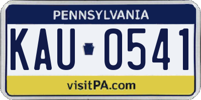 PA license plate KAU0541