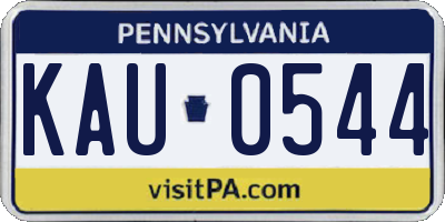 PA license plate KAU0544