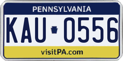 PA license plate KAU0556