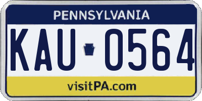 PA license plate KAU0564