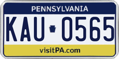 PA license plate KAU0565