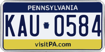 PA license plate KAU0584