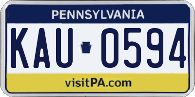 PA license plate KAU0594