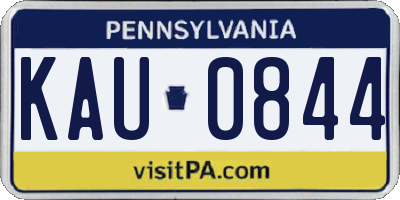 PA license plate KAU0844