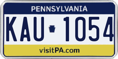 PA license plate KAU1054