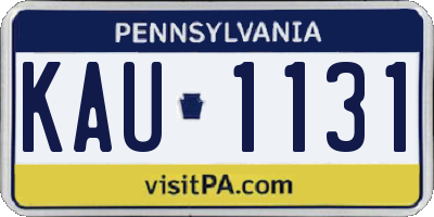 PA license plate KAU1131