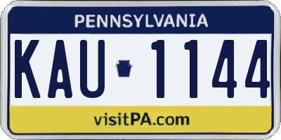 PA license plate KAU1144