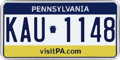 PA license plate KAU1148