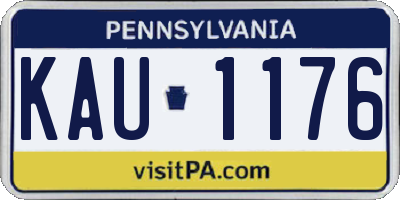 PA license plate KAU1176
