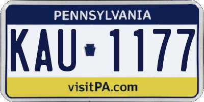 PA license plate KAU1177