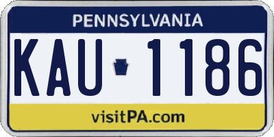 PA license plate KAU1186