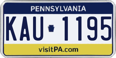 PA license plate KAU1195