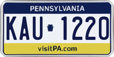 PA license plate KAU1220