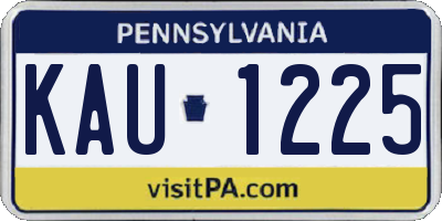 PA license plate KAU1225