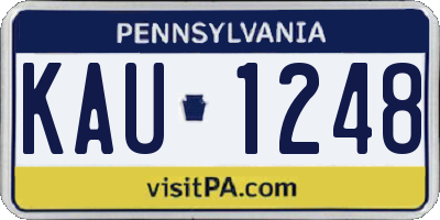 PA license plate KAU1248