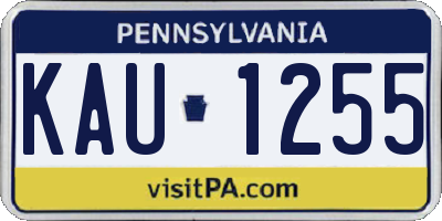 PA license plate KAU1255