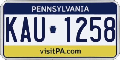 PA license plate KAU1258