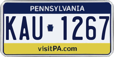 PA license plate KAU1267