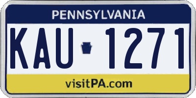 PA license plate KAU1271