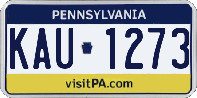 PA license plate KAU1273