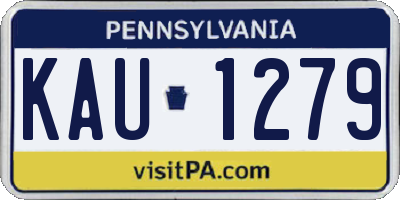 PA license plate KAU1279