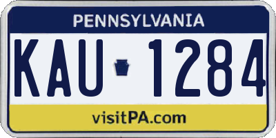 PA license plate KAU1284