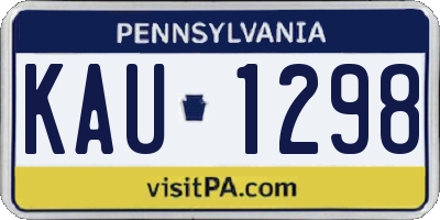 PA license plate KAU1298