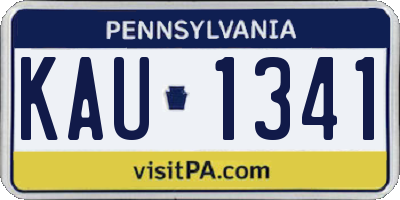 PA license plate KAU1341