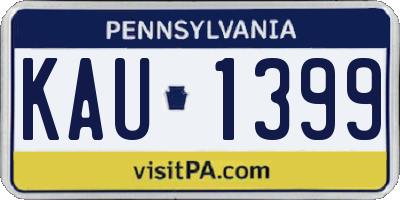 PA license plate KAU1399