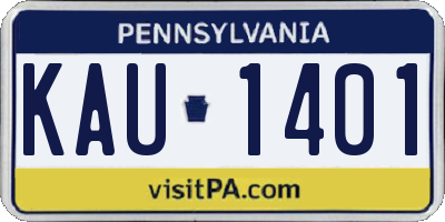 PA license plate KAU1401
