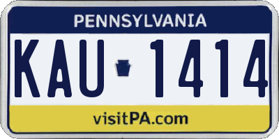 PA license plate KAU1414