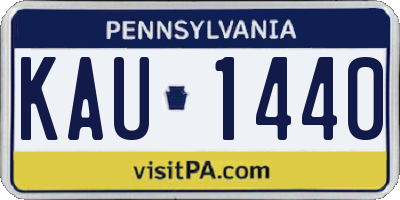 PA license plate KAU1440