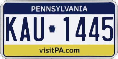 PA license plate KAU1445