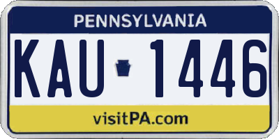 PA license plate KAU1446
