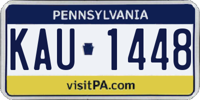 PA license plate KAU1448