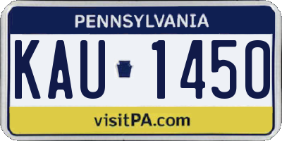 PA license plate KAU1450