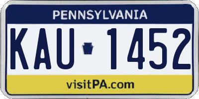 PA license plate KAU1452