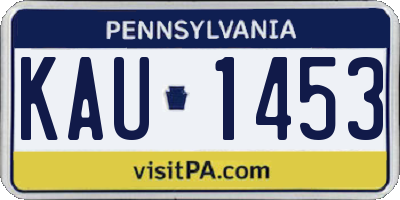 PA license plate KAU1453