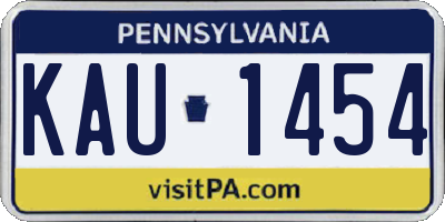PA license plate KAU1454