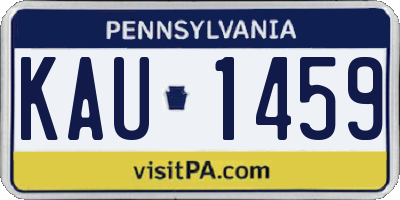 PA license plate KAU1459