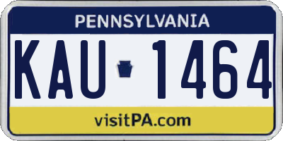 PA license plate KAU1464