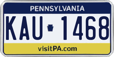 PA license plate KAU1468