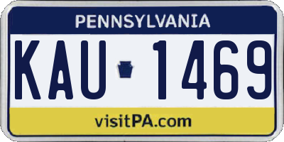 PA license plate KAU1469