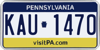 PA license plate KAU1470