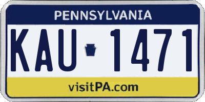 PA license plate KAU1471