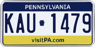 PA license plate KAU1479