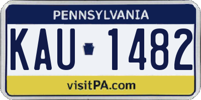 PA license plate KAU1482