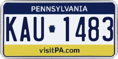 PA license plate KAU1483