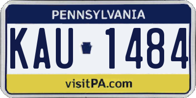 PA license plate KAU1484