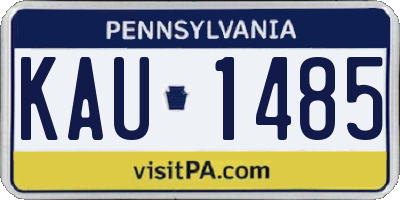 PA license plate KAU1485
